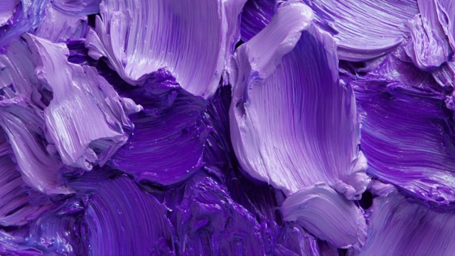 Thick strokes of purple paint layered closely to reflect creativity and premium branding in digital marketing