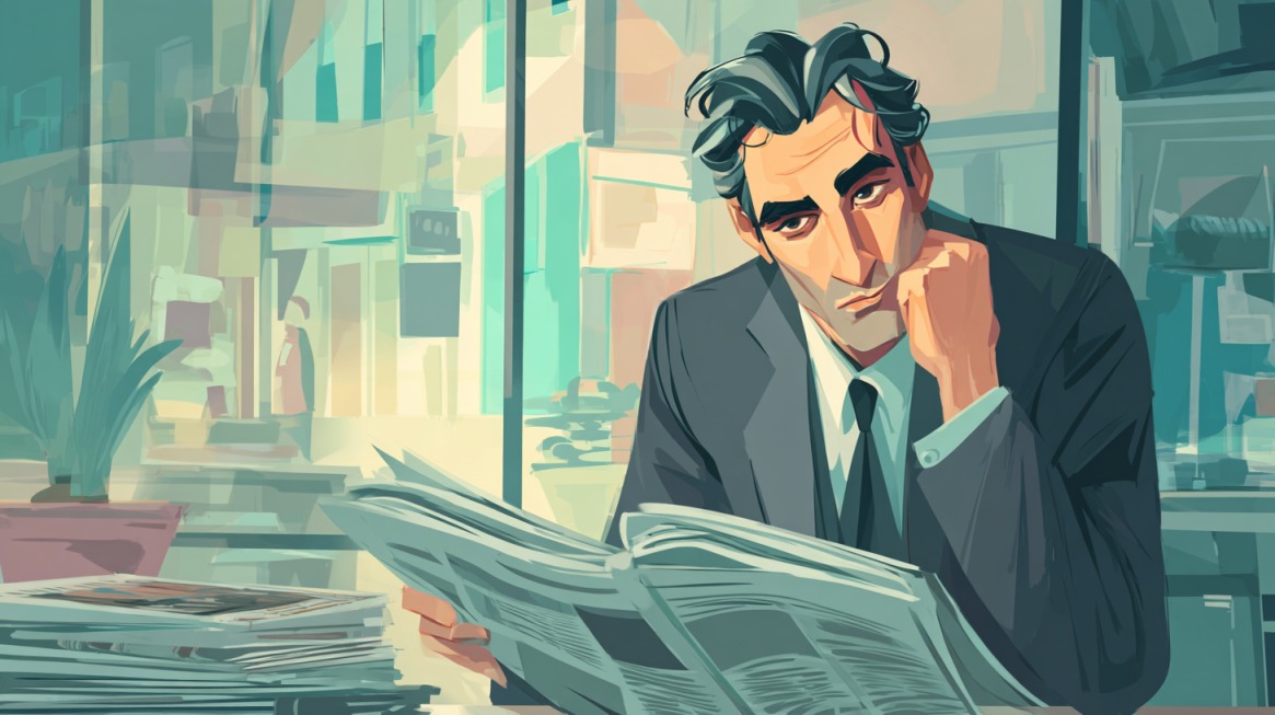 Illustration of a woman holding a phone and speaking into a megaphone with floating icons around her