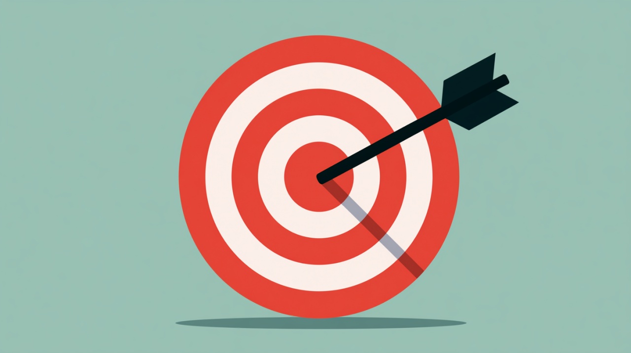 Target with an arrow representing objective-based budgeting.